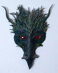 Green Dragon Mask - Clay