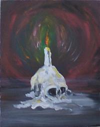 Skull Candle - Acrylic Painting